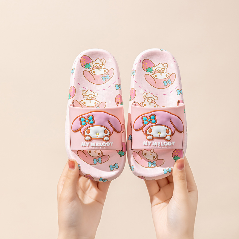 Home Bathroom Wear - Kuromi home soft-soled slippers, indoor and