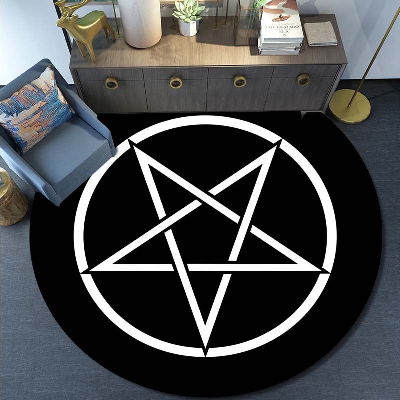 Home Bathroom Wear - VIKAMA Pentagram Circular Cool Short Velvet