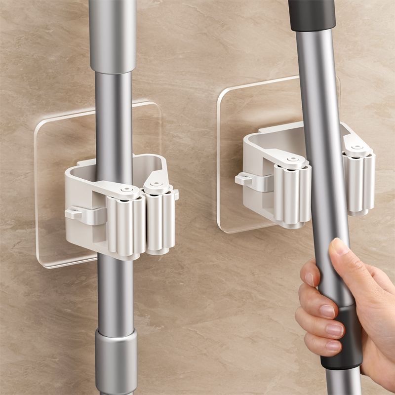 Tiny Home Bathroom Kitchen - No-drill Hooks Adhesive Wall Hanging Mop