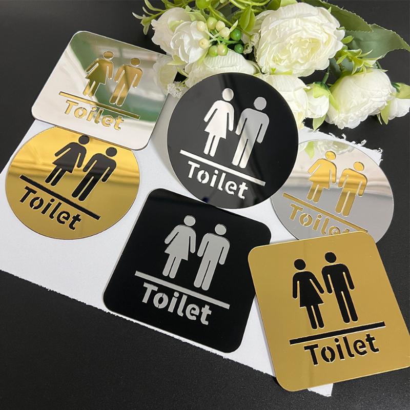 3.94-inch Acrylic Toilet Sign  - Jet Home Bathroom Mirrors 评论和价格