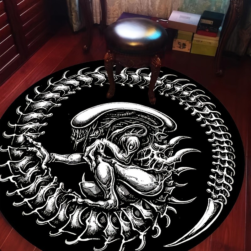 Round Alien Xenomorph Rug Sci- - Home Bathroom Trends 评论和价格