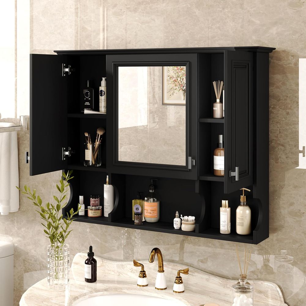 Bathroom Wall Cabinet with Mir - Bathroom Cabinet Mirror 评论和价格