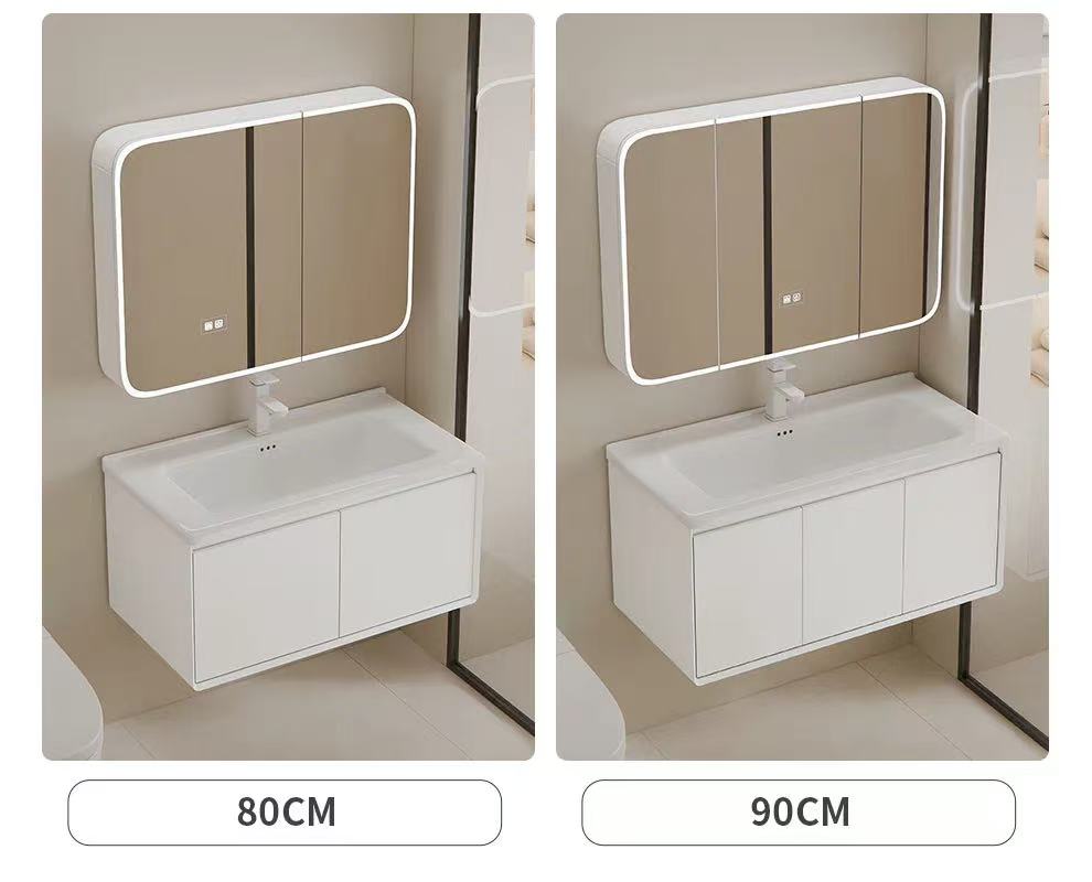 70cm Modern Minimalist Wall-Mo - Bathroom Cabinet Mirror 评论和价格