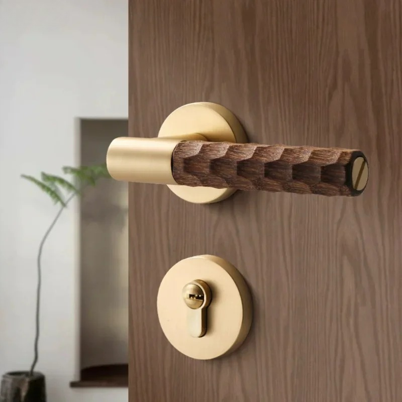 Wooden Door Handle Zinc Silent - Home Hardware Bathroom Accessories 评论和价格