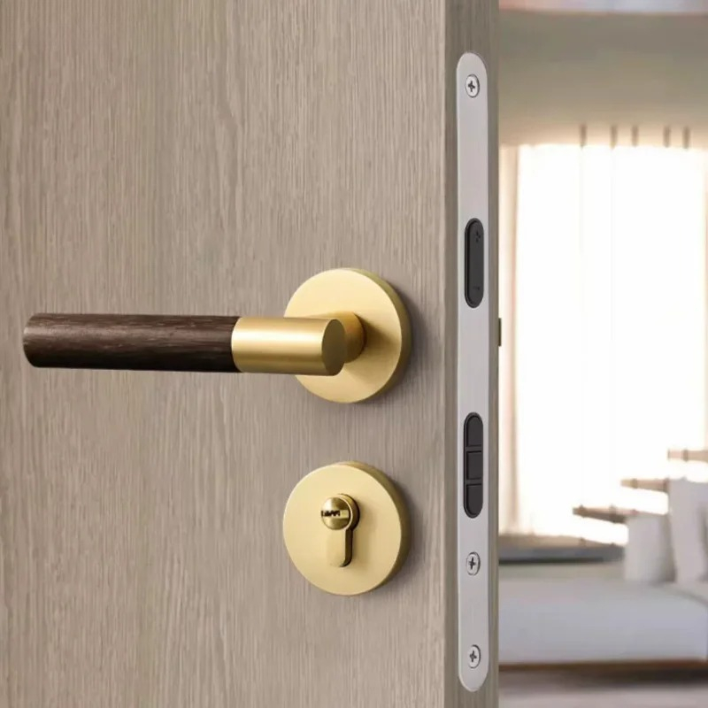 Wooden Door Handle Zinc Silent - Home Hardware Bathroom Accessories 评论和价格