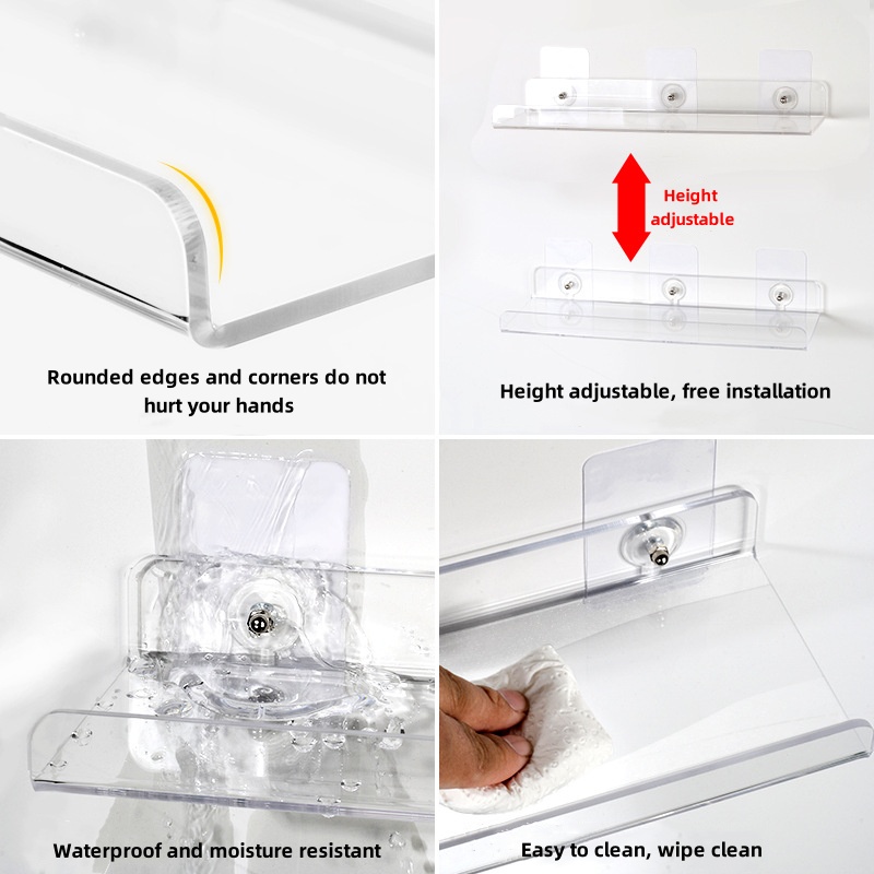 Wall-mounted Acrylic Storage R - Tiny Home Bathroom Kitchen 评论和价格