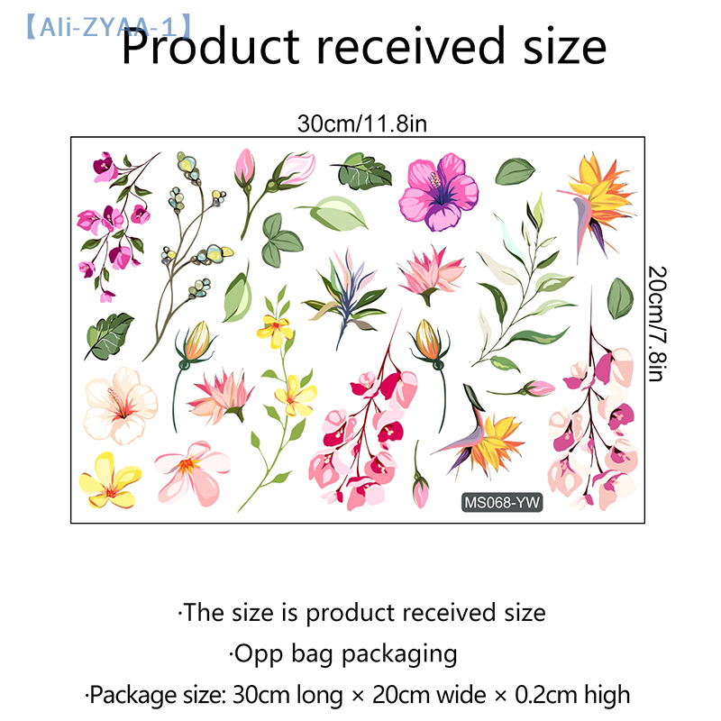 【ZYAA-1】Floral Mirror Stickers - Jet Home Bathroom Mirrors 评论和价格
