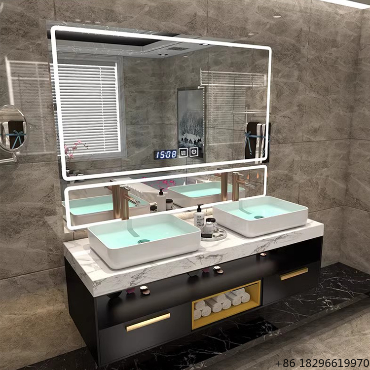 Luxury Large LED Backlit Smart - Bathroom Cabinet Mirror 评论和价格