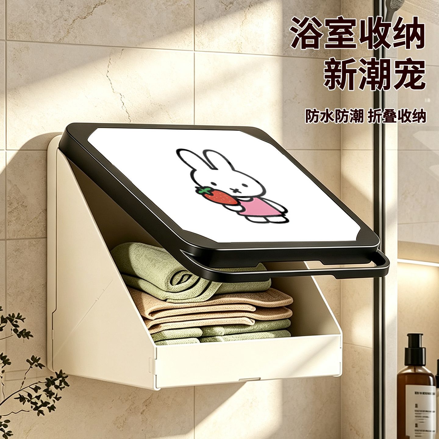 Miffy Cartoon Printed Hidden W - Home Edit Bathroom Storage 评论和价格