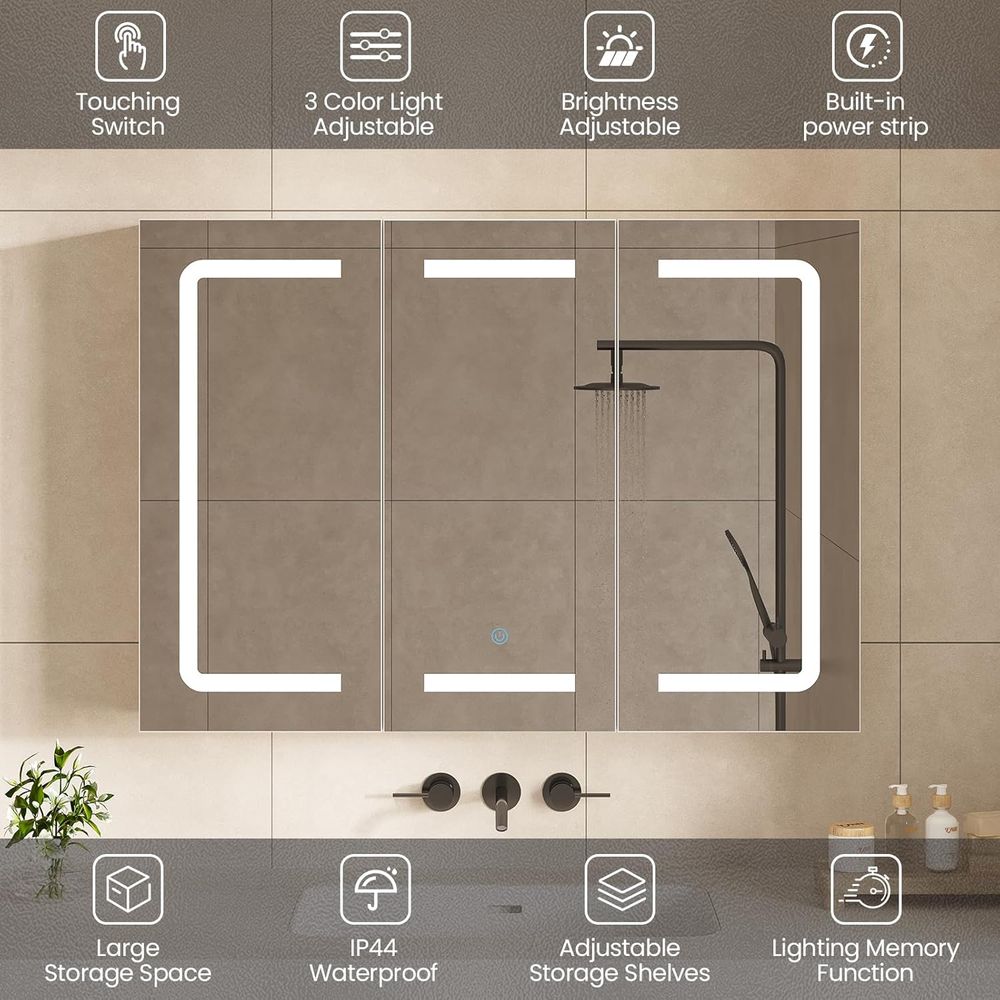 Medicine Cabinet Organizer wit - Bathroom Cabinet Mirror 评论和价格