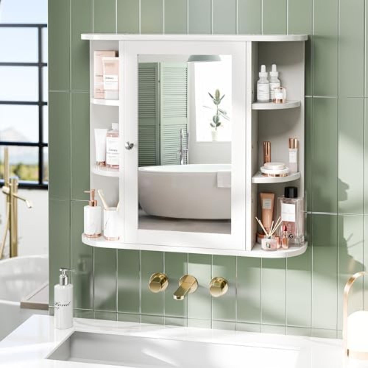 Bathroom Medicine Cabinet, Bat - Bathroom Cabinet Mirror 评论和价格