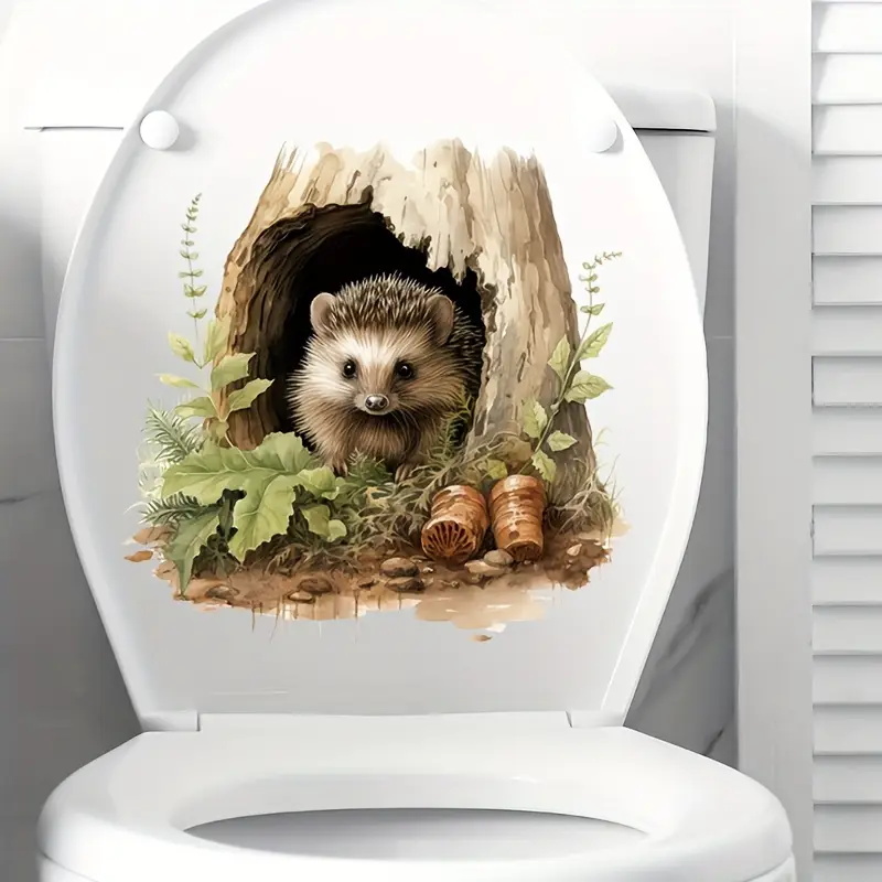 Little Hedgehog Hole Decal, To - Home Bathroom Door Design 评论和价格