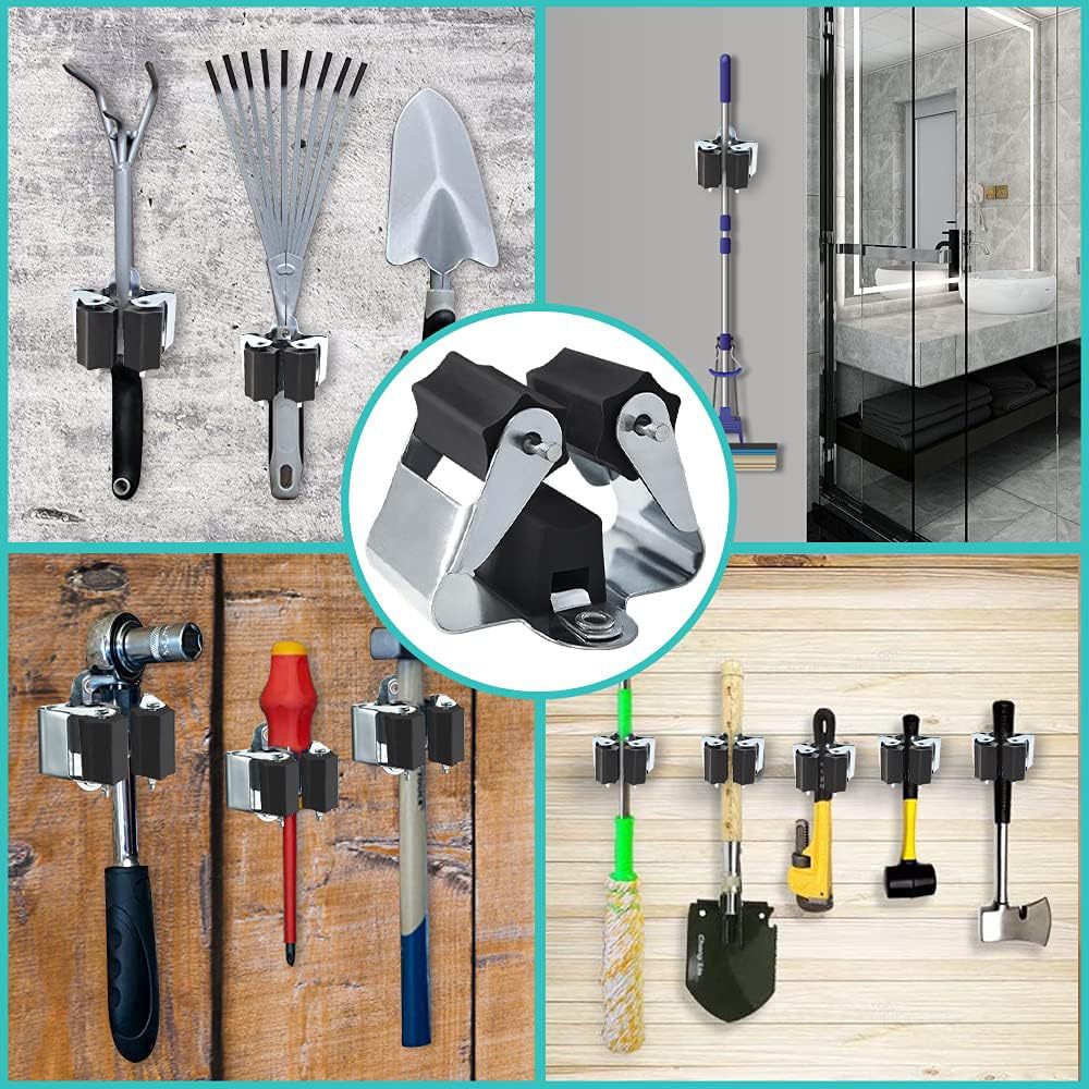 1/4pcs Broom Hanger Mop Holder - Tiny Home Bathroom Kitchen 评论和价格